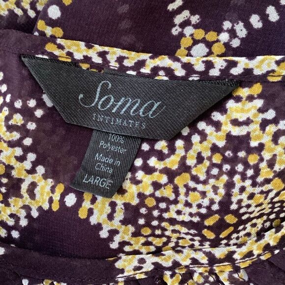 Soma Intimates Sheer Soft Chiffon Dress Women’s Large Long Sleeve - Picture 7 of 7